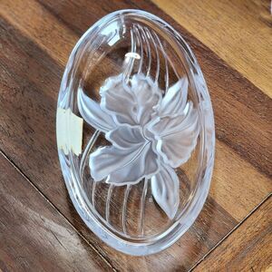 Studio Nova Mikasa Frosted Iris Crystal Covered Candy Trinket Dish Japan